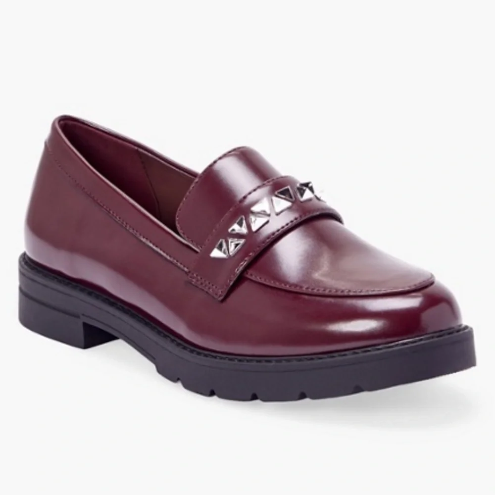Maroon chunky platform shoes